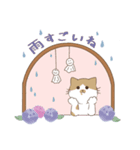 ぽっちゃり猫たちと梅雨スタンプ（個別スタンプ：13）