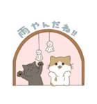 ぽっちゃり猫たちと梅雨スタンプ（個別スタンプ：14）