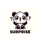 ゆるくてかわいいパンダキャラクター（個別スタンプ：3）