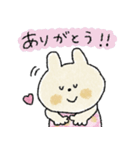 優しいカラー♡うさぎ♡ねこ（個別スタンプ：15）