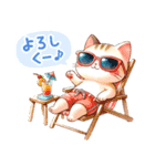 猫のつめあわせ【夏】（個別スタンプ：21）