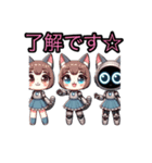 猫のデジタルキャットちゃんスタンプVer2（個別スタンプ：3）