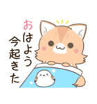 飛び出す！ねことシマエナガ いま何してる？（個別スタンプ：1）