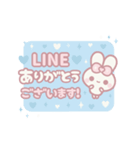 飛び出す⬛丁寧❤️LINEふきだし⬛ウサギ❹❸（個別スタンプ：7）