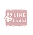 飛び出す⬛丁寧❤️LINEふきだし⬛ウサギ❹❸（個別スタンプ：11）