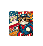 もち吉 アメコミ風猫ネコスタンプ（個別スタンプ：1）