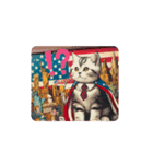 もち吉 アメコミ風猫ネコスタンプ（個別スタンプ：4）
