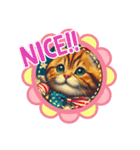 もち吉 アメコミ風猫ネコスタンプ（個別スタンプ：5）