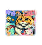 もち吉 アメコミ風猫ネコスタンプ（個別スタンプ：6）