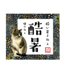 野良猫山田、梅雨から夏のことば（個別スタンプ：33）