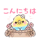 ふんわりインコちゃんの敬語⭐︎水彩タッチ（個別スタンプ：1）