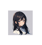 アニメ系美少女スタンプ ver2（個別スタンプ：3）