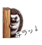 人間みたいなハリネズミ族（個別スタンプ：5）