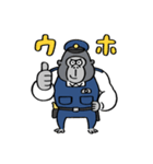 ゴリラ警察（日本語訳付）（個別スタンプ：6）