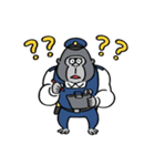 ゴリラ警察（日本語訳付）（個別スタンプ：30）