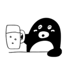 組み合わせ自由モノクロらんど（個別スタンプ：18）