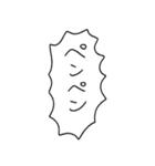 組み合わせ自由モノクロらんど（個別スタンプ：38）