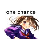 全て同じセリフのスタンプ【one chance】（個別スタンプ：12）