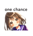 全て同じセリフのスタンプ【one chance】（個別スタンプ：28）