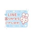 ⏹⬛ウサギ❹❸⬛LINE❤️フキダシ【大人女子】（個別スタンプ：7）