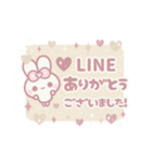 ⏹⬛ウサギ❹❸⬛LINE❤️フキダシ【大人女子】（個別スタンプ：8）