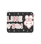 ⏹⬛ウサギ❹❸⬛LINE❤️フキダシ【大人女子】（個別スタンプ：10）