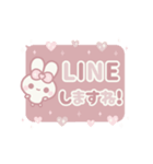 ⏹⬛ウサギ❹❸⬛LINE❤️フキダシ【大人女子】（個別スタンプ：11）