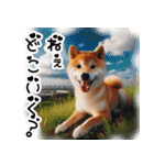 微笑む癒し柴犬（個別スタンプ：6）