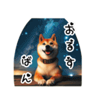 微笑む癒し柴犬（個別スタンプ：24）