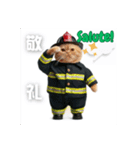 THE CAT •He is a firefighter 猫の消防士（個別スタンプ：16）