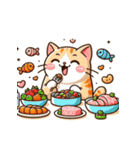 ☆猫×料理のラインスタンプ第四弾！☆（個別スタンプ：1）