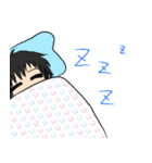 眠たい目の男の子（個別スタンプ：9）