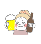 お酒大好きアルコール人生の酒飲みな女の子（個別スタンプ：7）