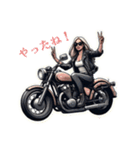 クラシックバイクと美女（個別スタンプ：5）