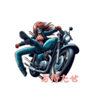 クラシックバイクと美女（個別スタンプ：7）