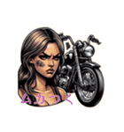 クラシックバイクと美女（個別スタンプ：11）