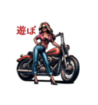 クラシックバイクと美女（個別スタンプ：16）