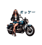 クラシックバイクと美女（個別スタンプ：17）