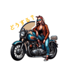 クラシックバイクと美女（個別スタンプ：19）