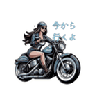 クラシックバイクと美女（個別スタンプ：24）