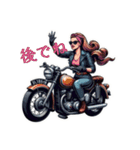 クラシックバイクと美女（個別スタンプ：30）