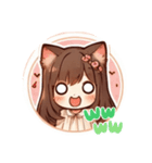 猫耳女子だにゃ〜（個別スタンプ：3）