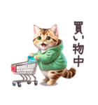 毎日使える パーカーねこ ぽっちゃり 連絡（個別スタンプ：13）