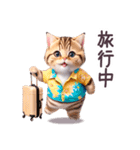 毎日使える パーカーねこ ぽっちゃり 連絡（個別スタンプ：36）