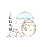 ハリネズミとシマエナガ＊雨の日（個別スタンプ：15）