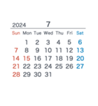 2024.7-2025【Sun】シースルー☆カレンダー（個別スタンプ：5）