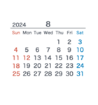 2024.7-2025【Sun】シースルー☆カレンダー（個別スタンプ：7）