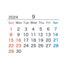 2024.7-2025【Sun】シースルー☆カレンダー（個別スタンプ：9）