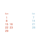 2024.7-2025【Sun】シースルー☆カレンダー（個別スタンプ：10）