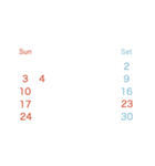 2024.7-2025【Sun】シースルー☆カレンダー（個別スタンプ：14）